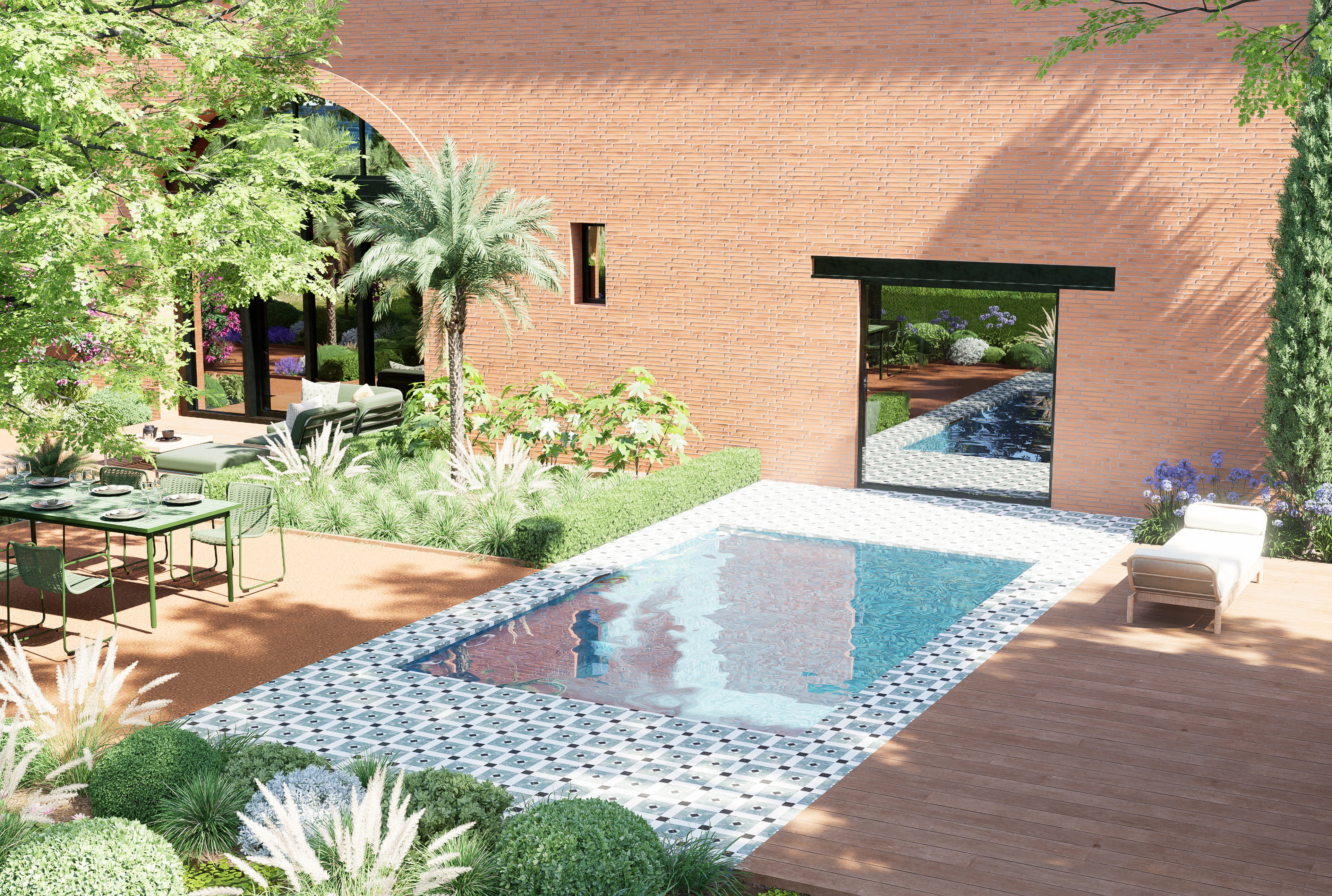 Un extérieur aux ambiances espagnoles