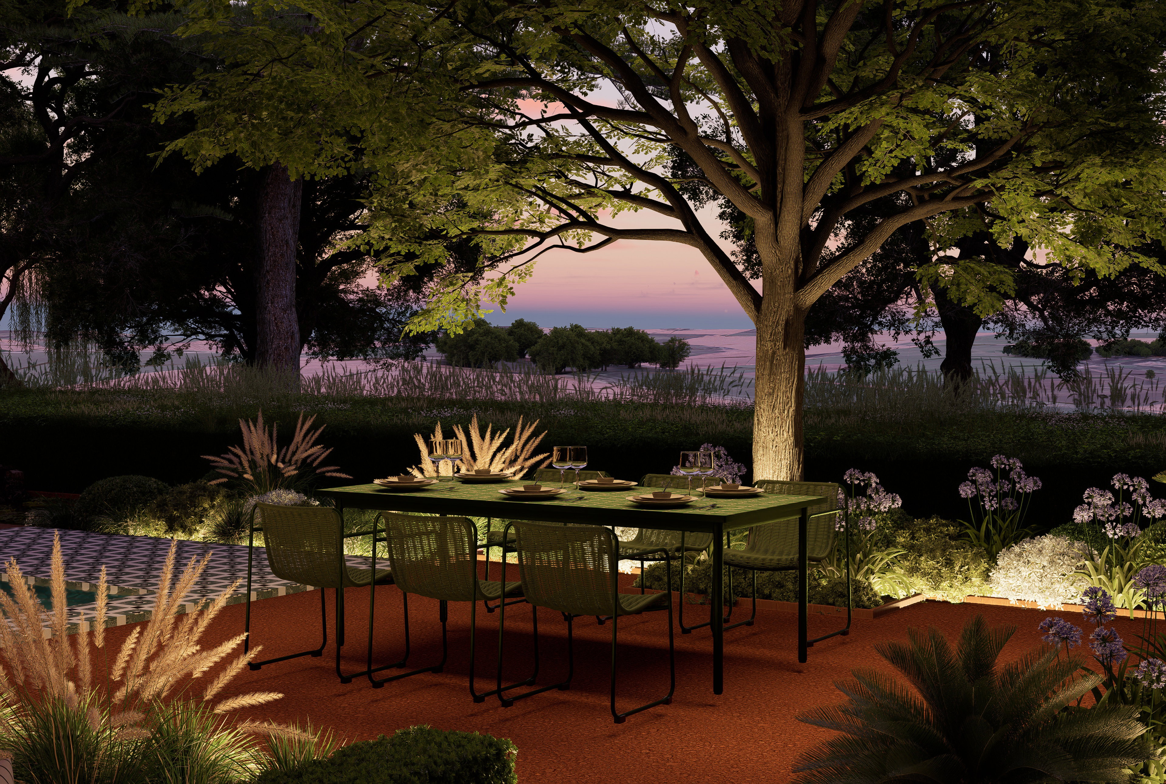 Un extérieur aux ambiances espagnoles