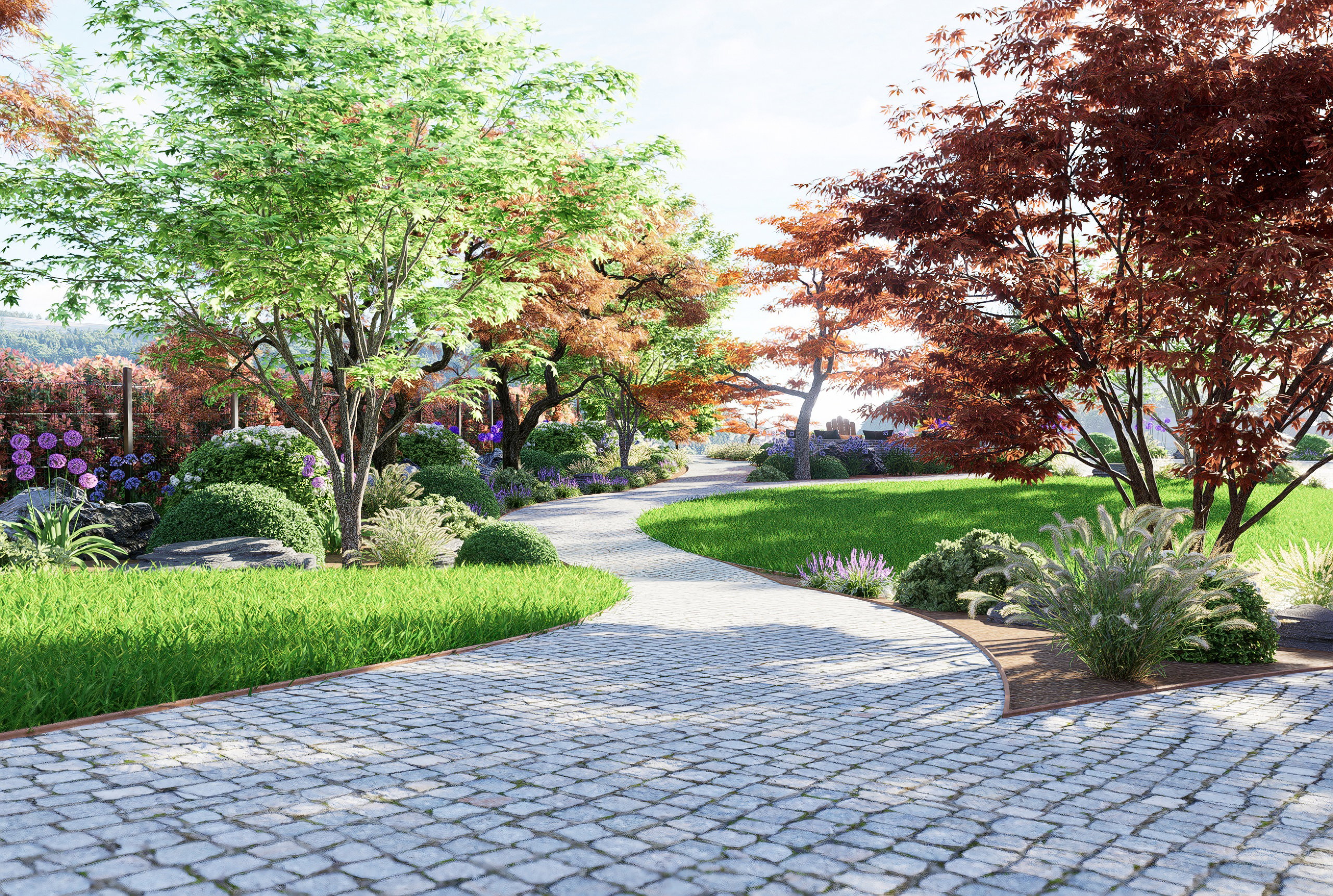 La montagne au premier plan 