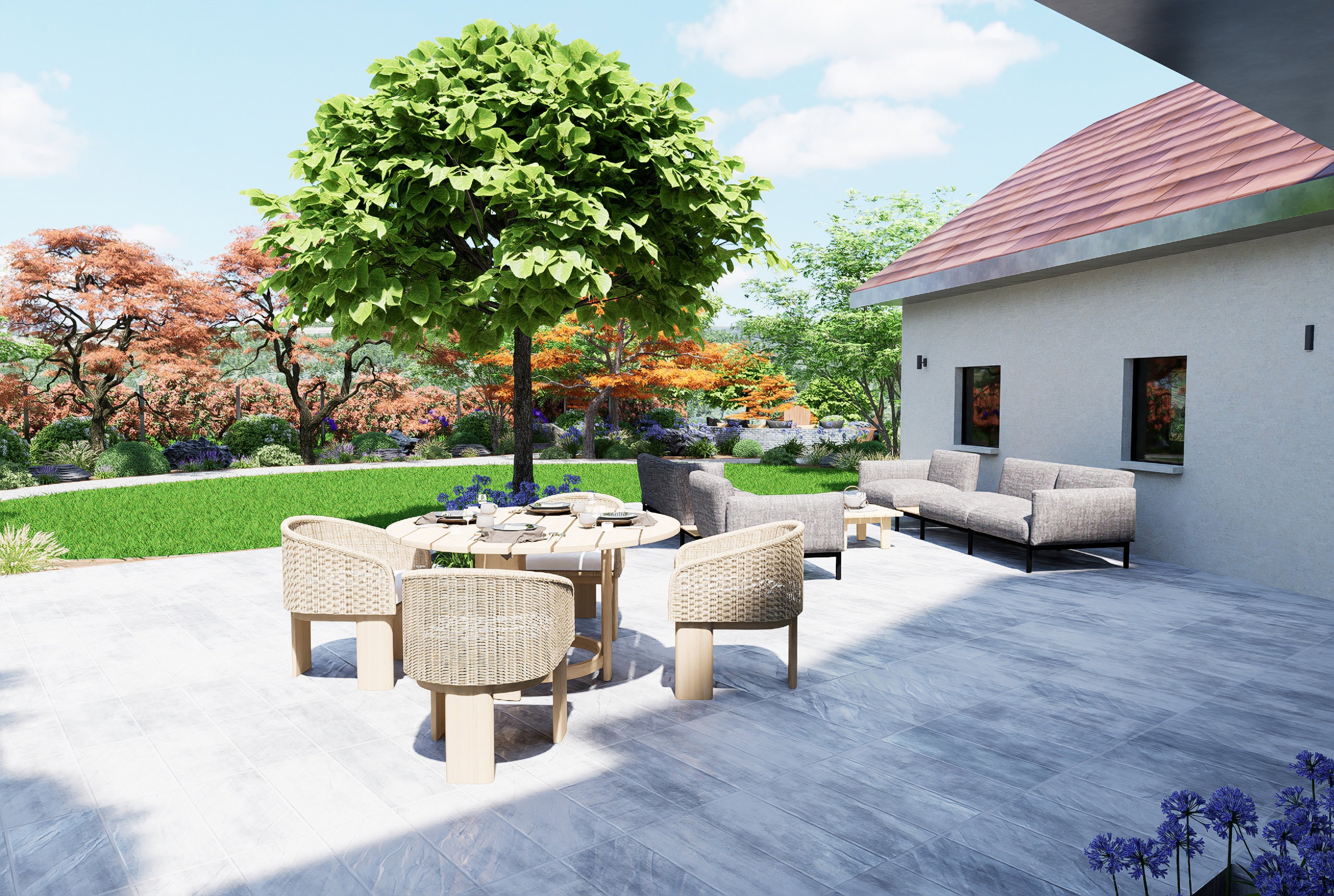 La montagne au premier plan 