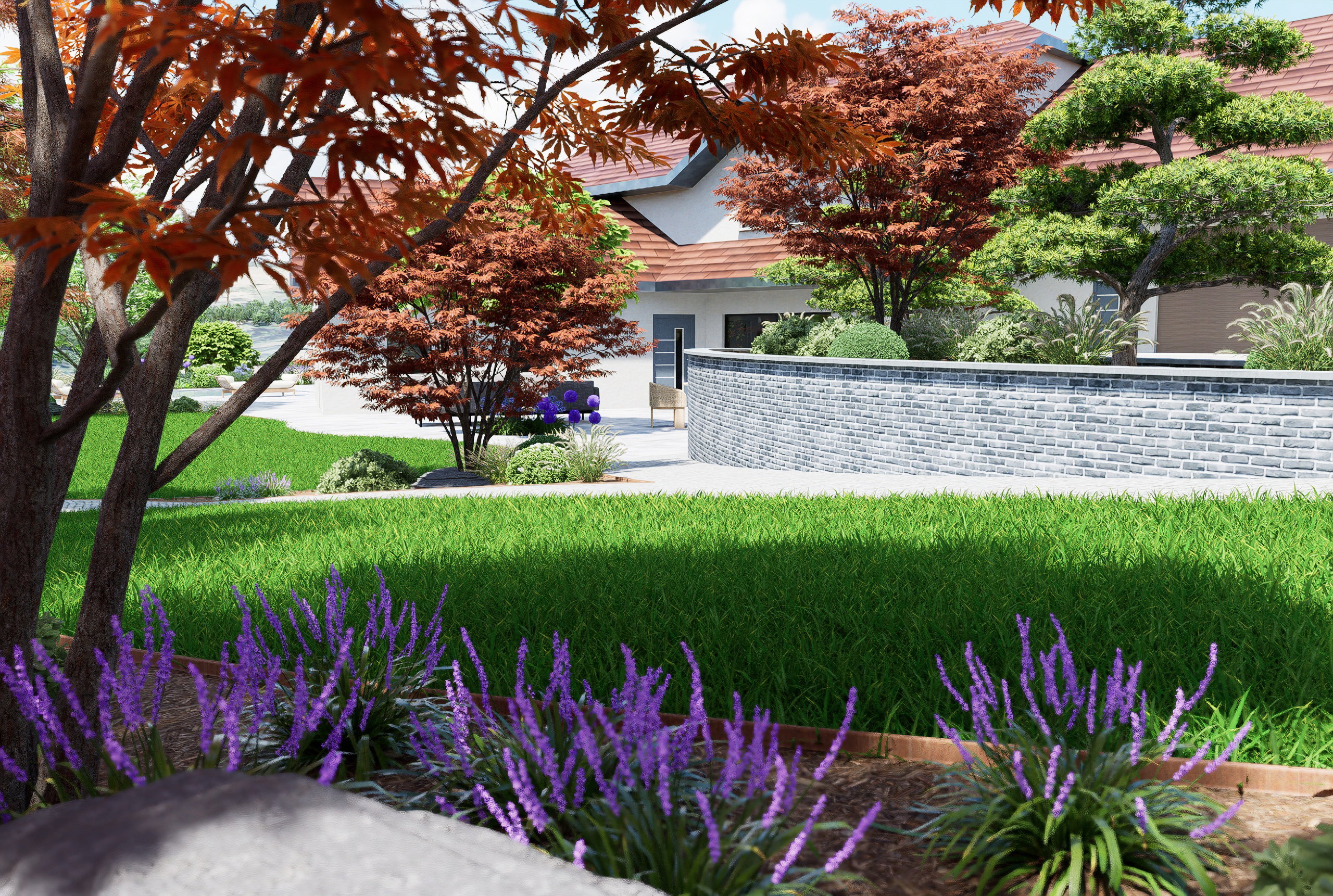 La montagne au premier plan 