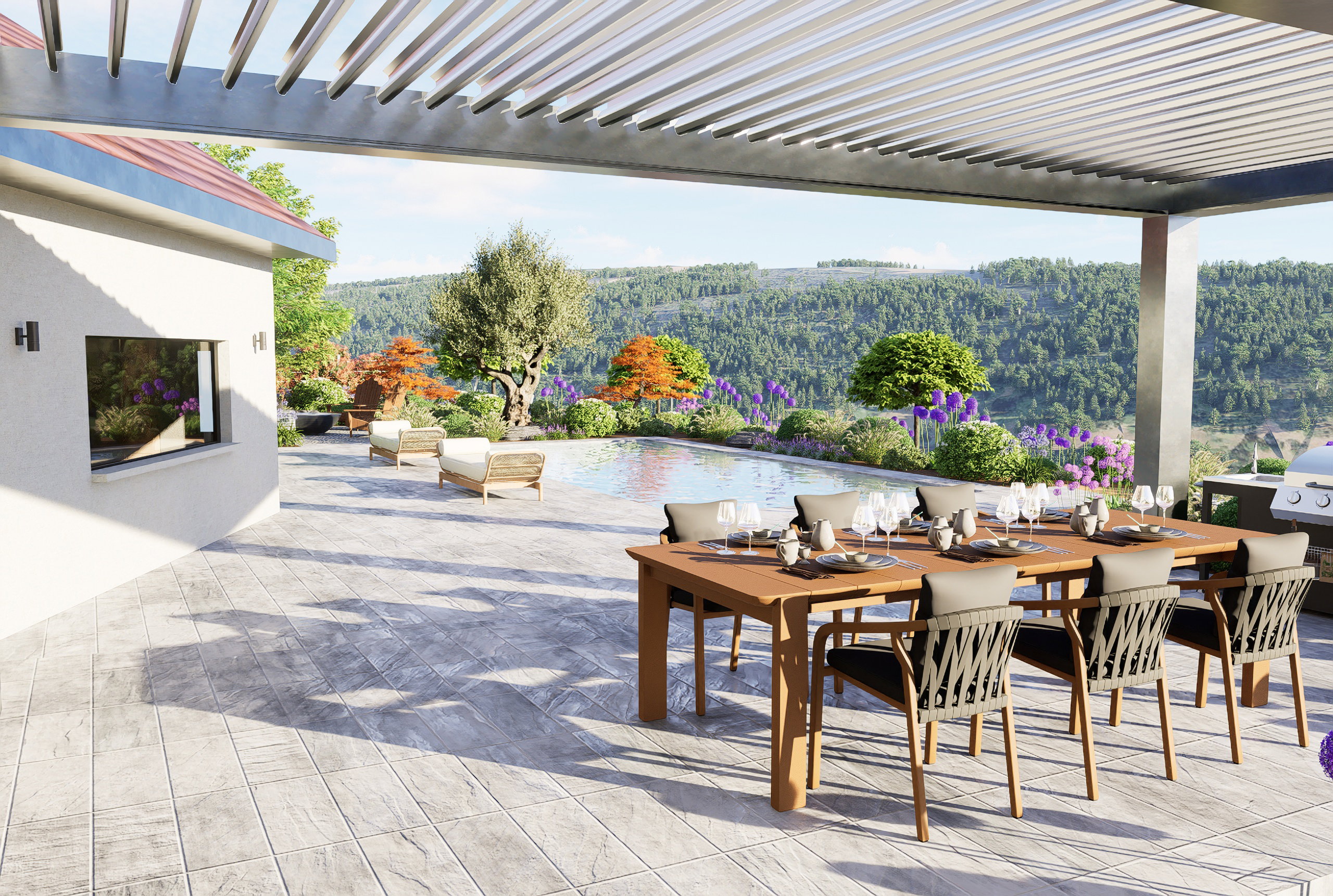 La montagne au premier plan 