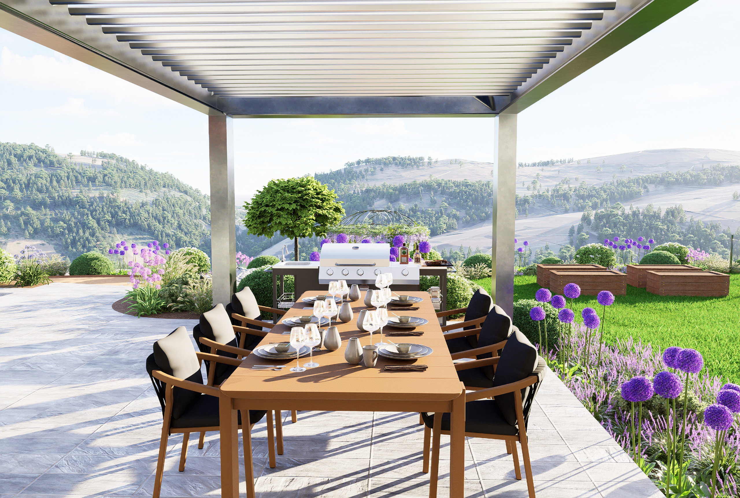 La montagne au premier plan 