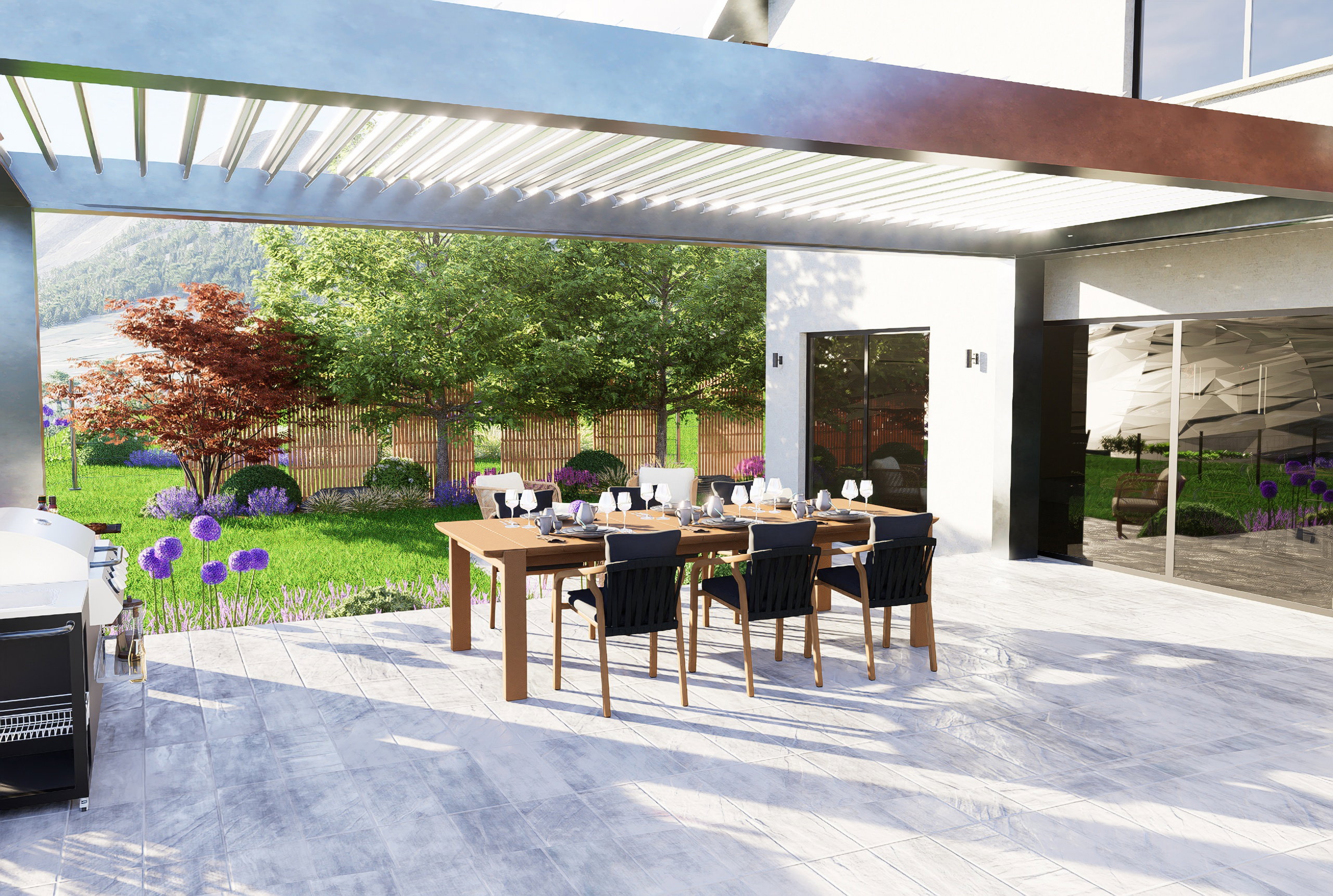 La montagne au premier plan 