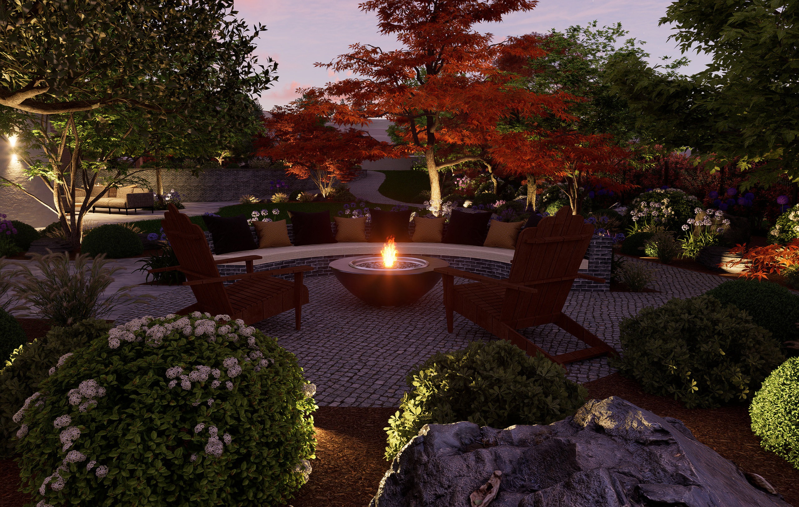 La montagne au premier plan 