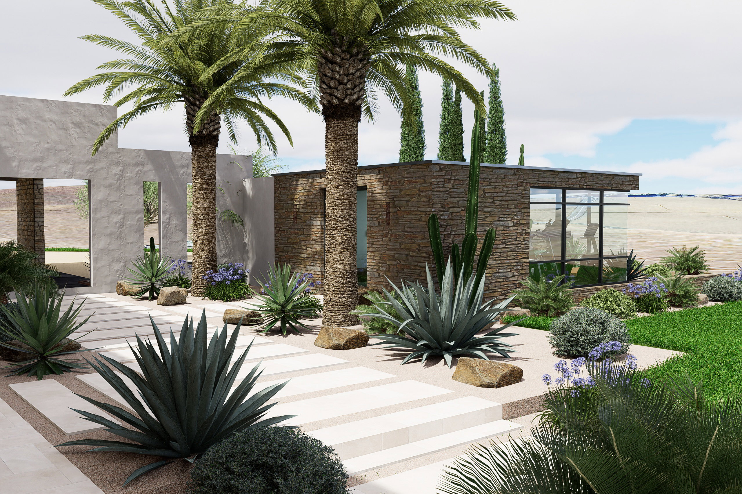 Jardin Balinais et Californien