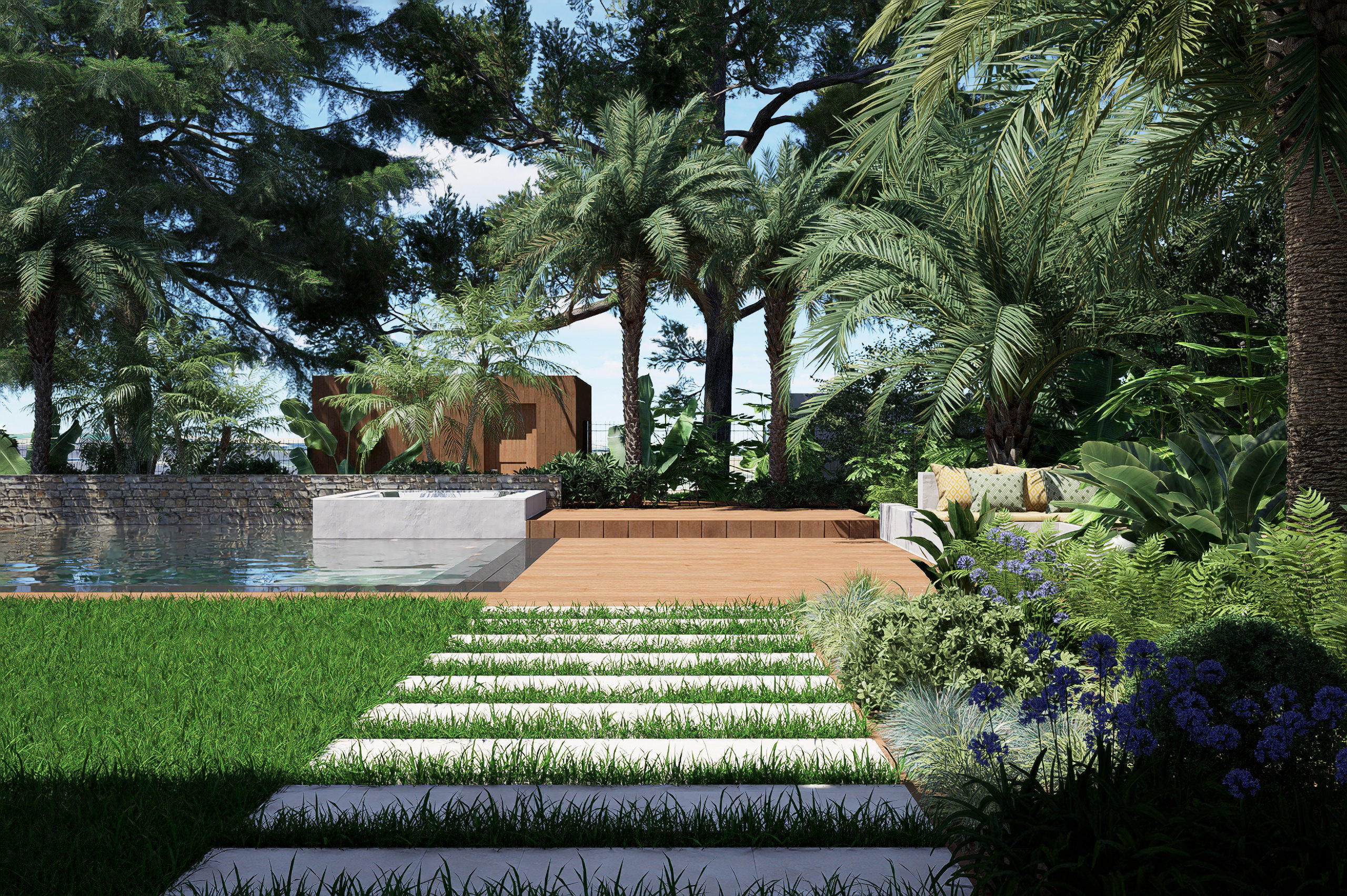 Jardin Balinais et Californien