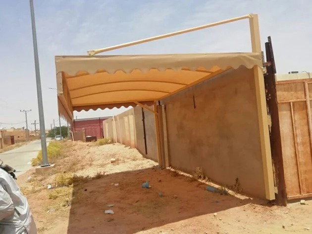 هل تريد افضل حداد مظلات قماش بي في سي (pvc) تفصيل في جميع مناطق المملكة