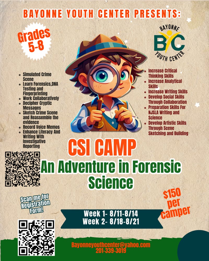 Crime Scene Investigation Camp w/ Gina Irizarry & Ahmed Hassenein