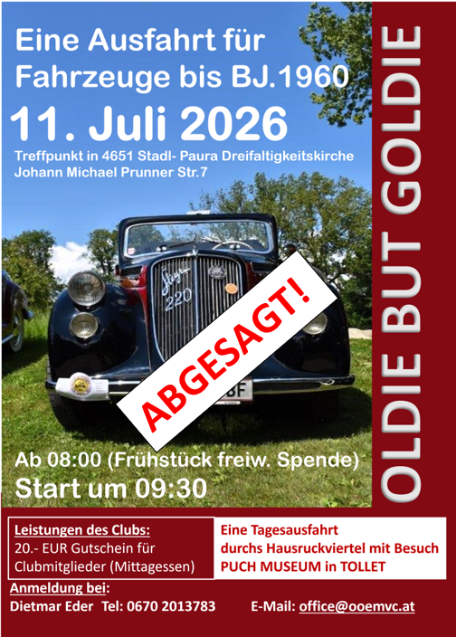 Oldie but Goldie (Ausfahrt für Fahrzeuge bis 1960)