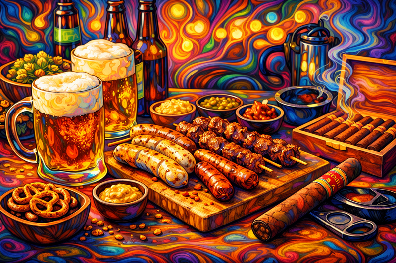 אירוע סיגרים, בירה, נקניקיות ושירן