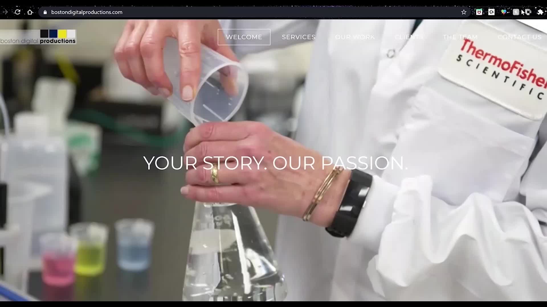 Boston Digital Productions Website Home Page