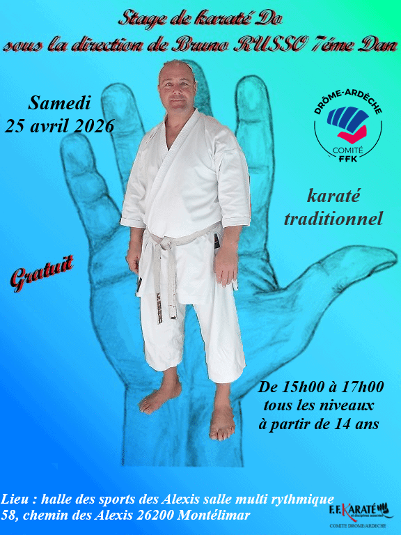 Stage de karaté traditionnel sous la direction de : Bruno RUSSO 7ème Dan