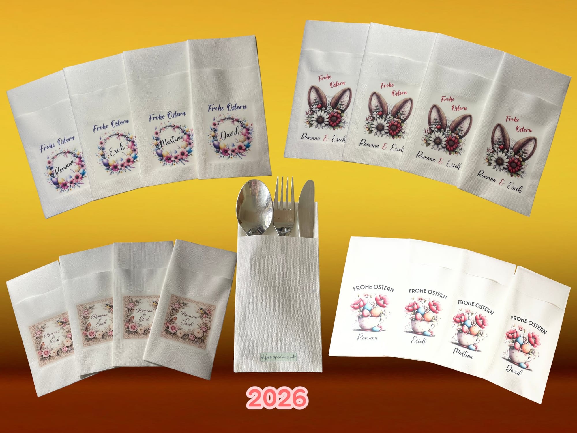 Bedruckte Papierservietten DIY