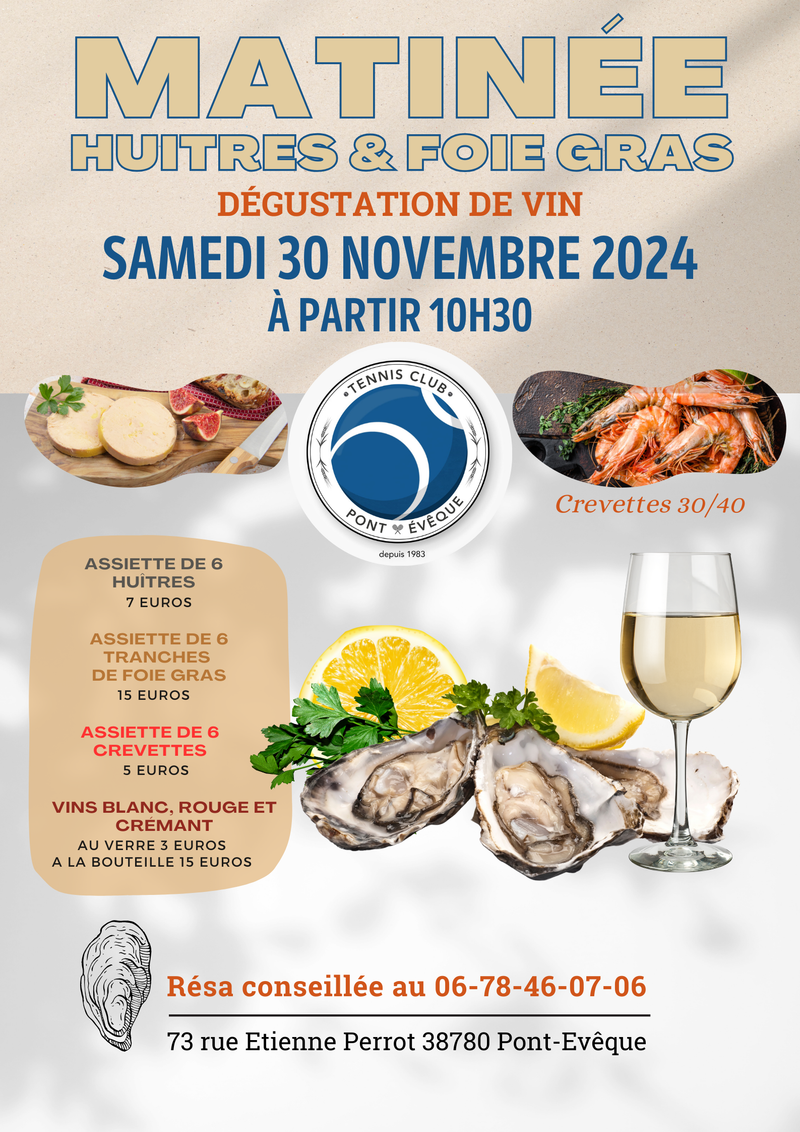 MATINÉE HUÎTRES & FOIE GRAS