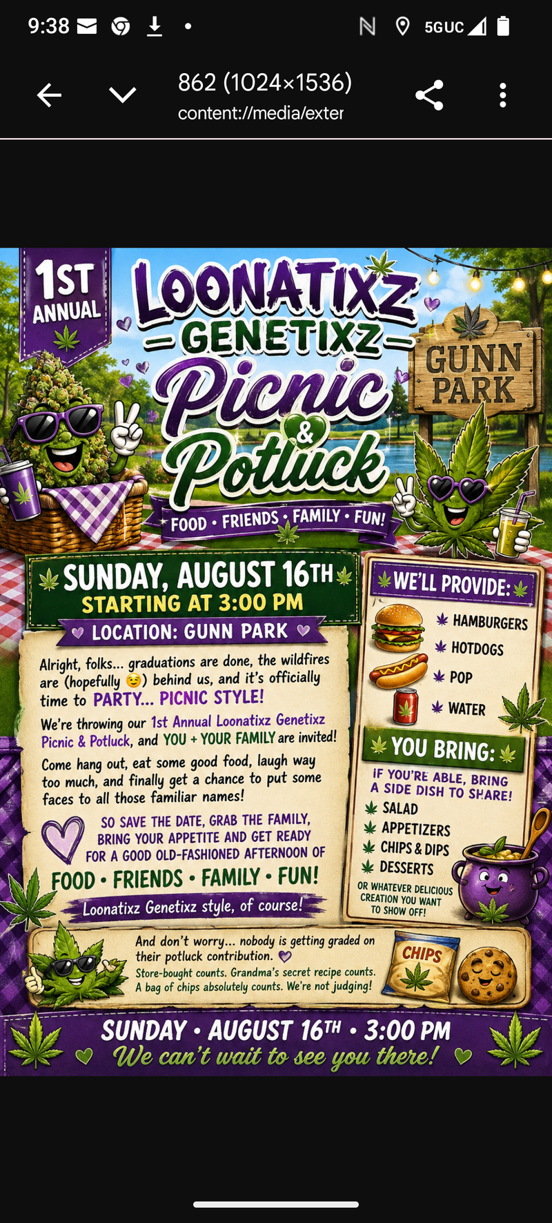 1st Annual Customer Appreciation Picnic/Potluck