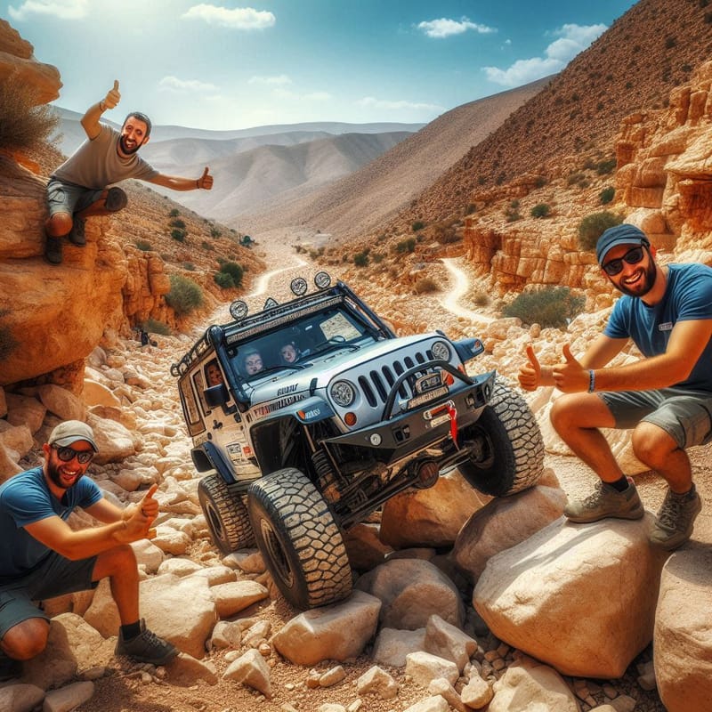 אתגר נחל עדשה - טיול ג'יפים מיוחד