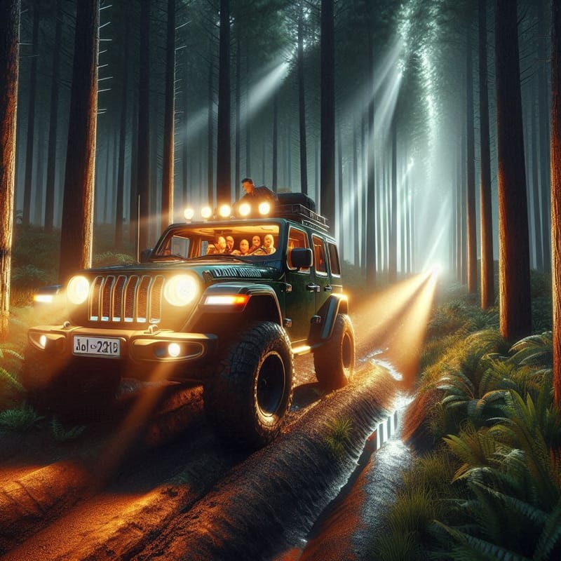 🌲 ליל יער בן שמן | נהיגה טכנית בחושך בין העצים