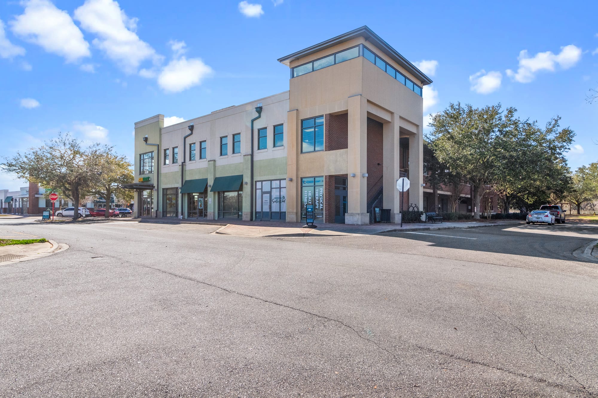 Multiple Buildings Plus Drone