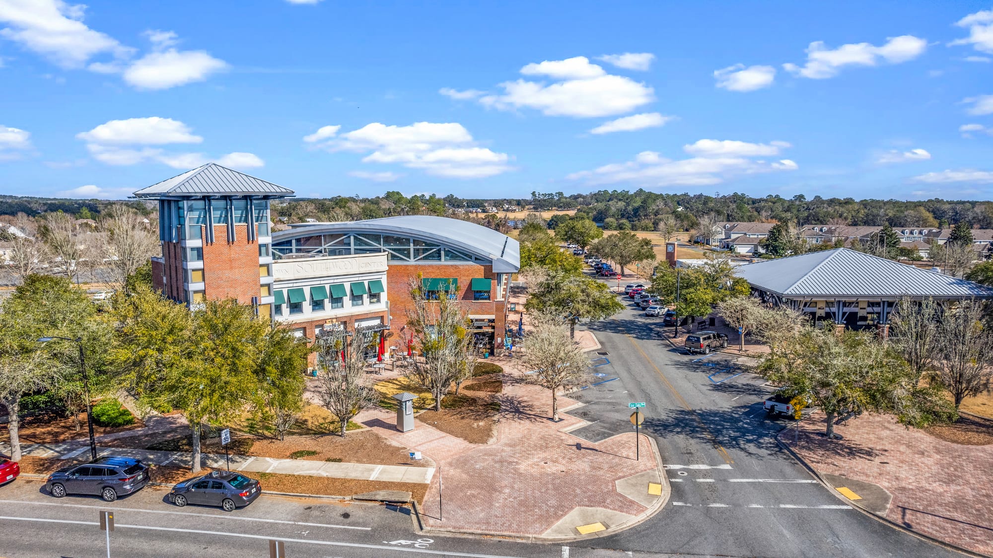 Multiple Buildings Plus Drone