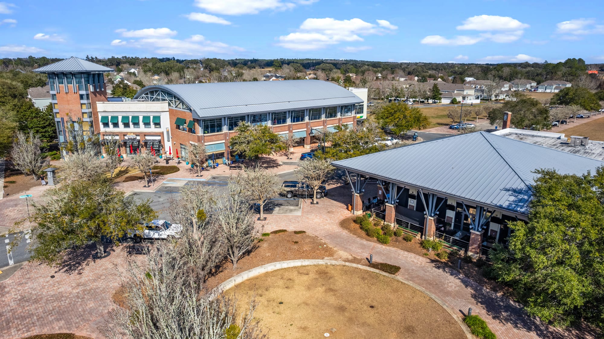 Multiple Buildings Plus Drone