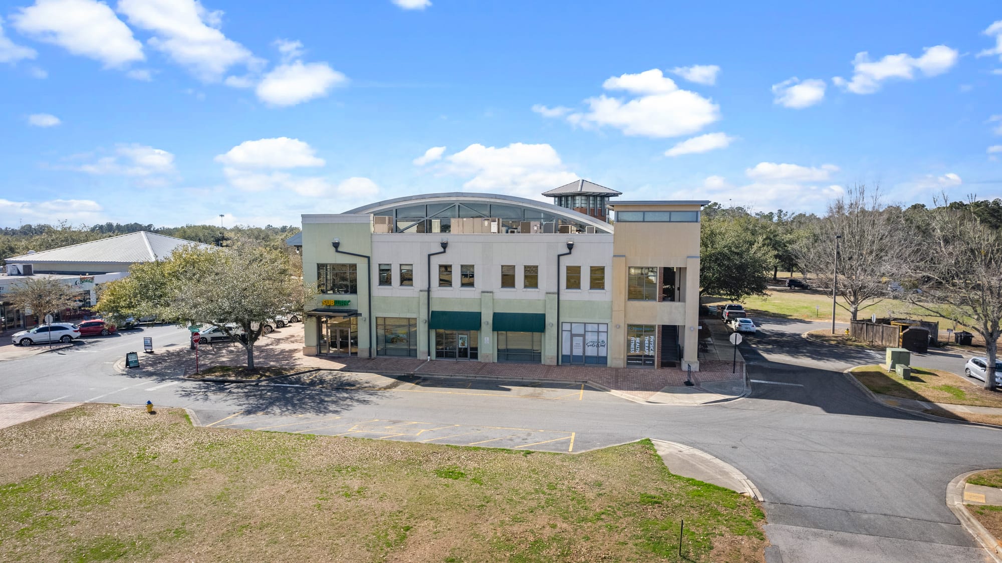 Multiple Buildings Plus Drone