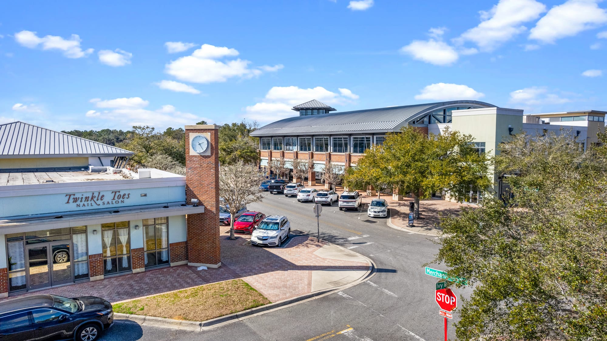 Multiple Buildings Plus Drone