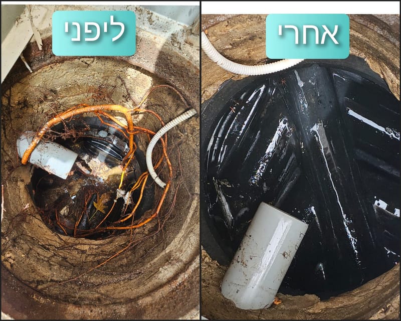 ניקוי/כרסום שורשים בביוב
