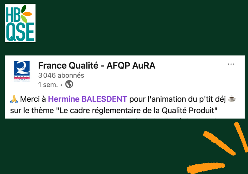 Intervention à l'AFQP Aura sur la conformité règlementaire des produits