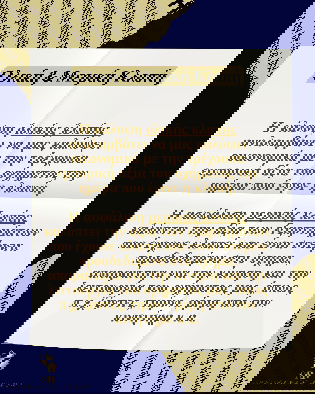 Έννοιες & διαφορές στην ασφάλιση Αυτοκινήτου σε μία πρόταση