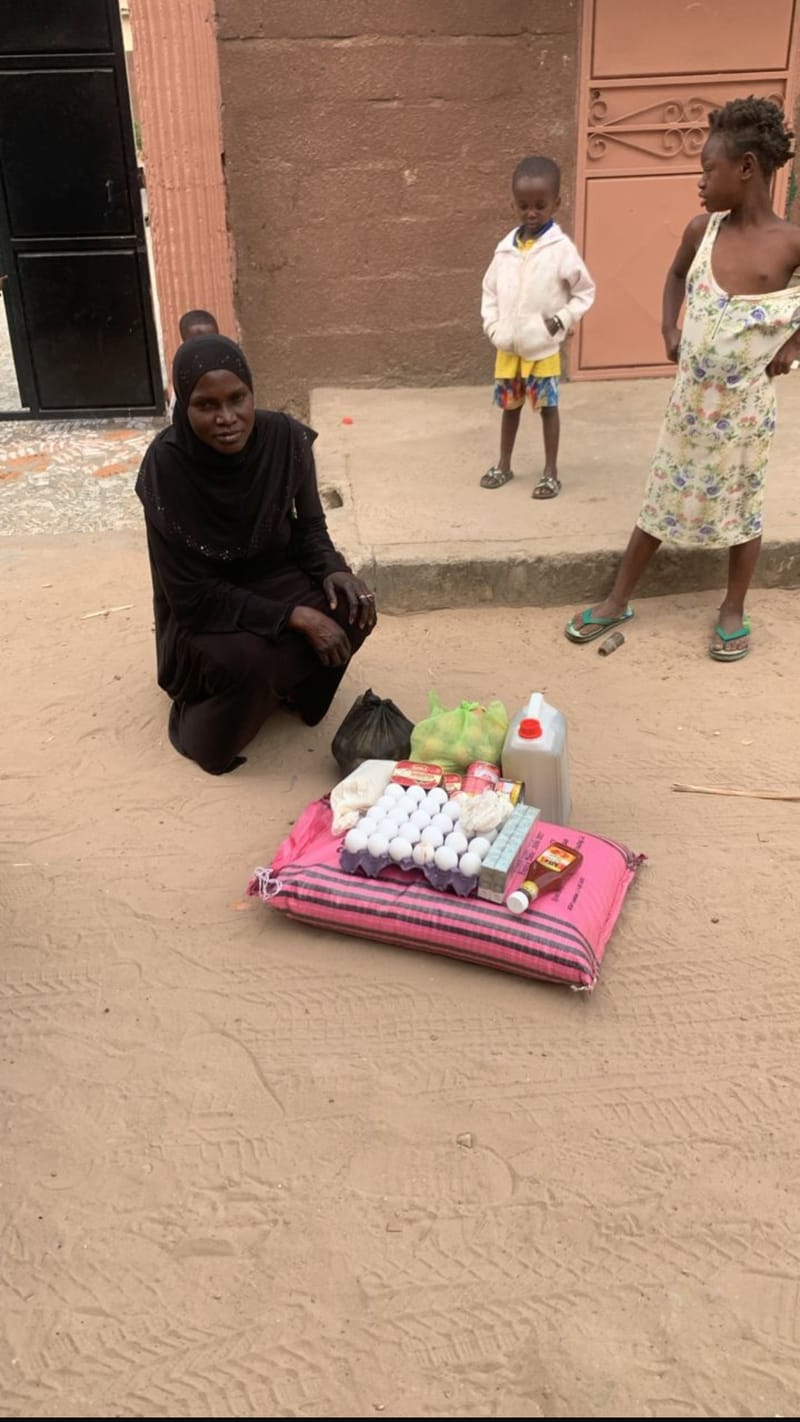 Voedselpakket voor Bintou