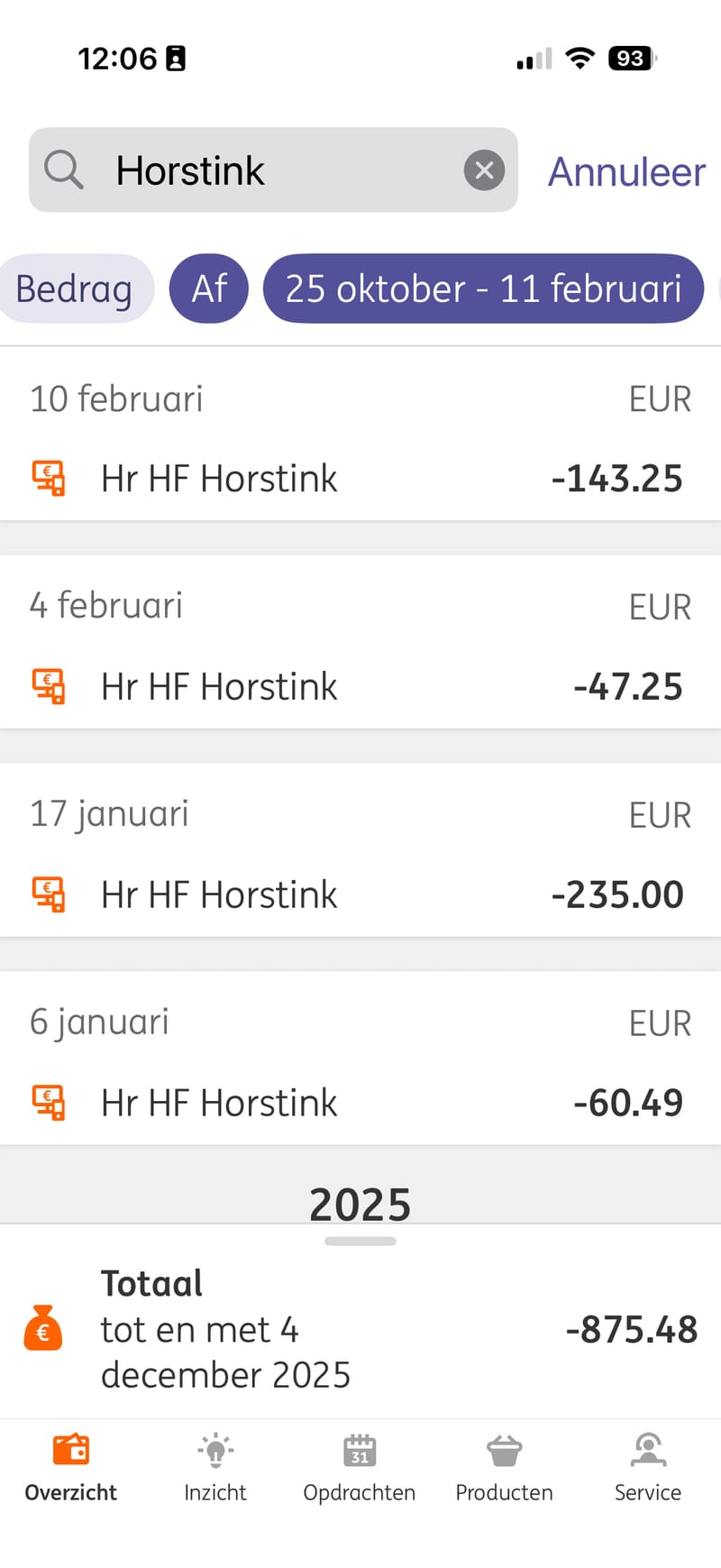 Diverse voedselpakketten