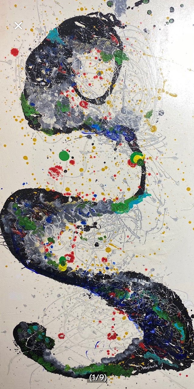 Dancing woman 100 x 50 cm.