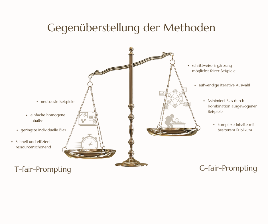 Gegenüberstellung der Methoden T-fair-Prompting und G-fair-Prompting