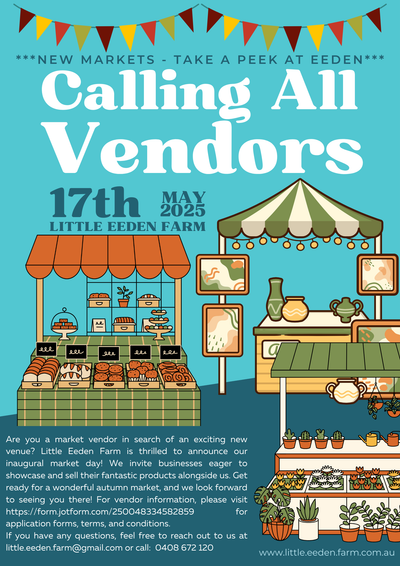 TAKE A PEEK AT EEDEN - Calling all vendors!
