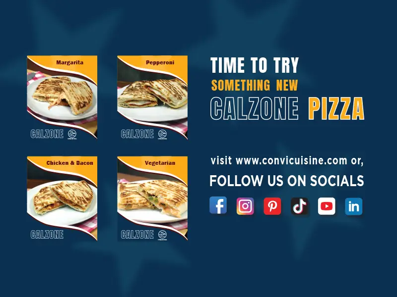 ConviCuisine are delighted to introduce to all our NHS Trust sites a delicious new range of Calzone Pizza snacks. 