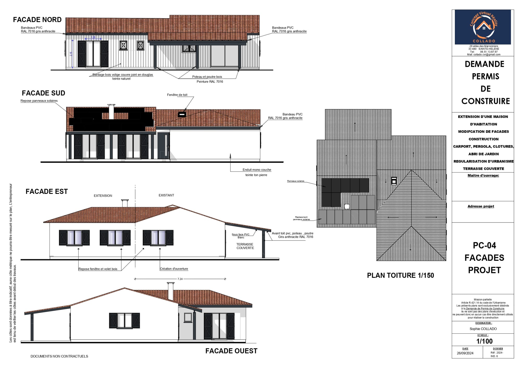 Extension et Rénovation d'une maison d'Habitation - LACANAU