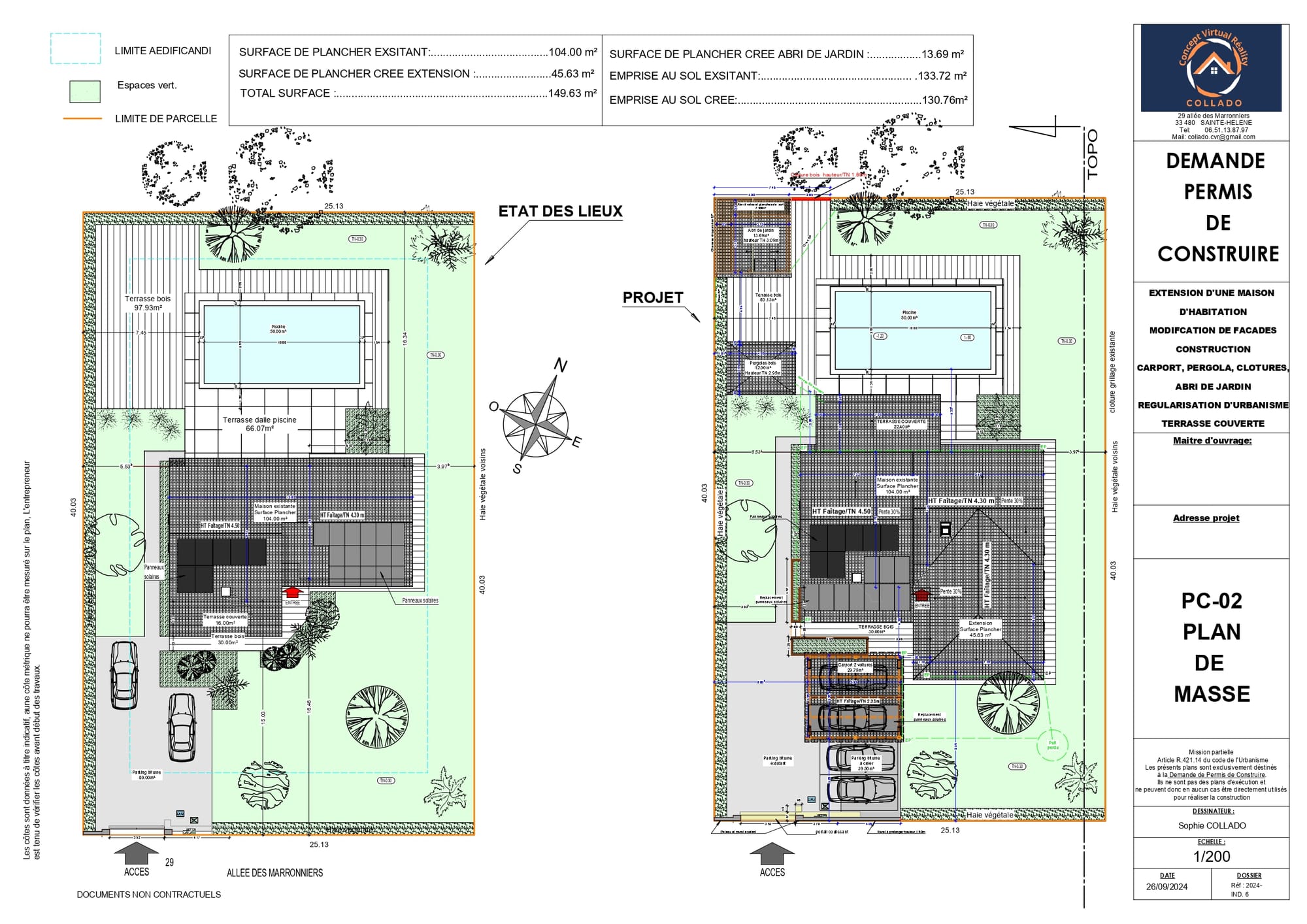 Extension et Rénovation d'une maison d'Habitation - LACANAU