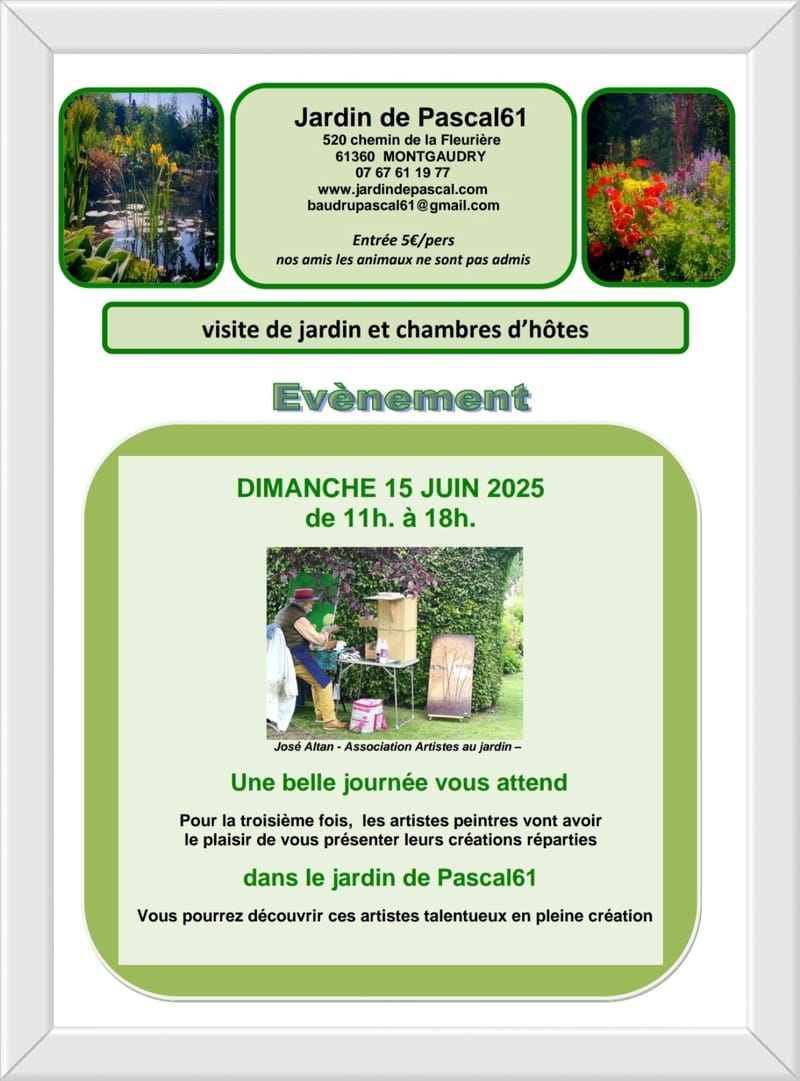 Artistes au jardin le 15 Juin 2025