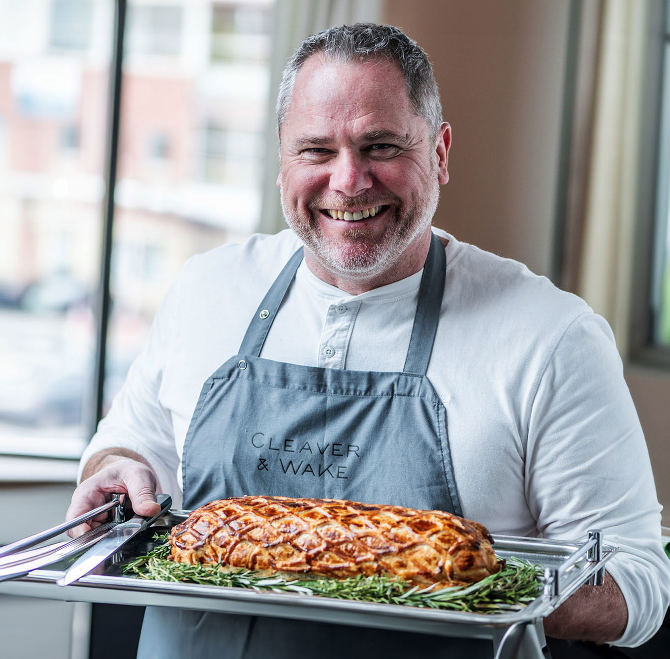 Clive with his celebrated Beef Wellington