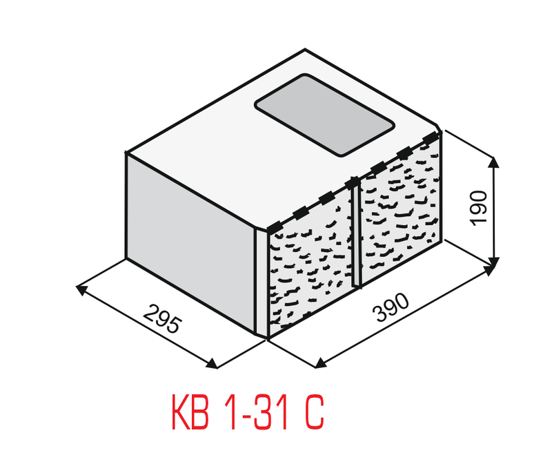 Betonová tvarovka KB 1-31 C Přírodní