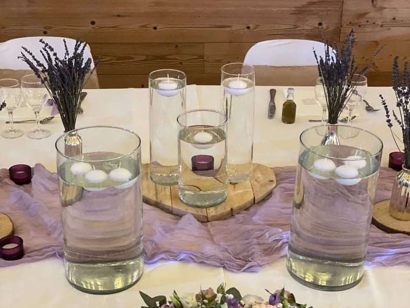 Petit bougeoir vert, violet ou terracotta