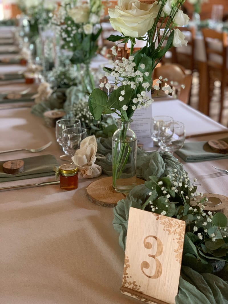 Numéro de table bois