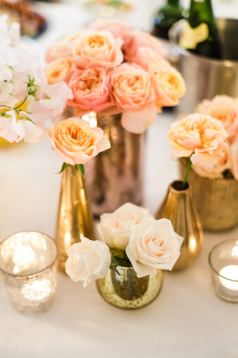 Vases dorés