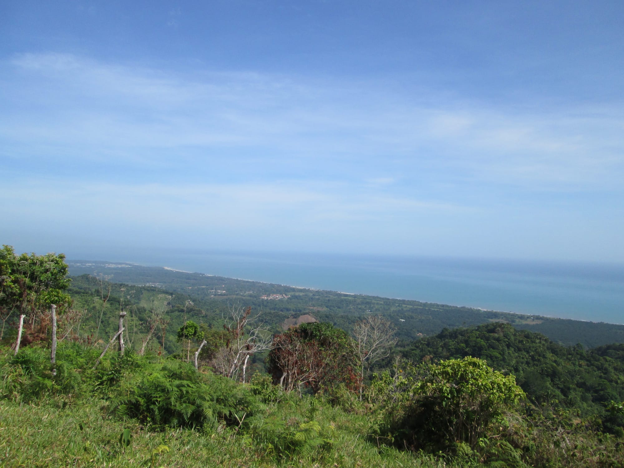 View of the Caribbean coast from top of Rancho Vista De Mar
