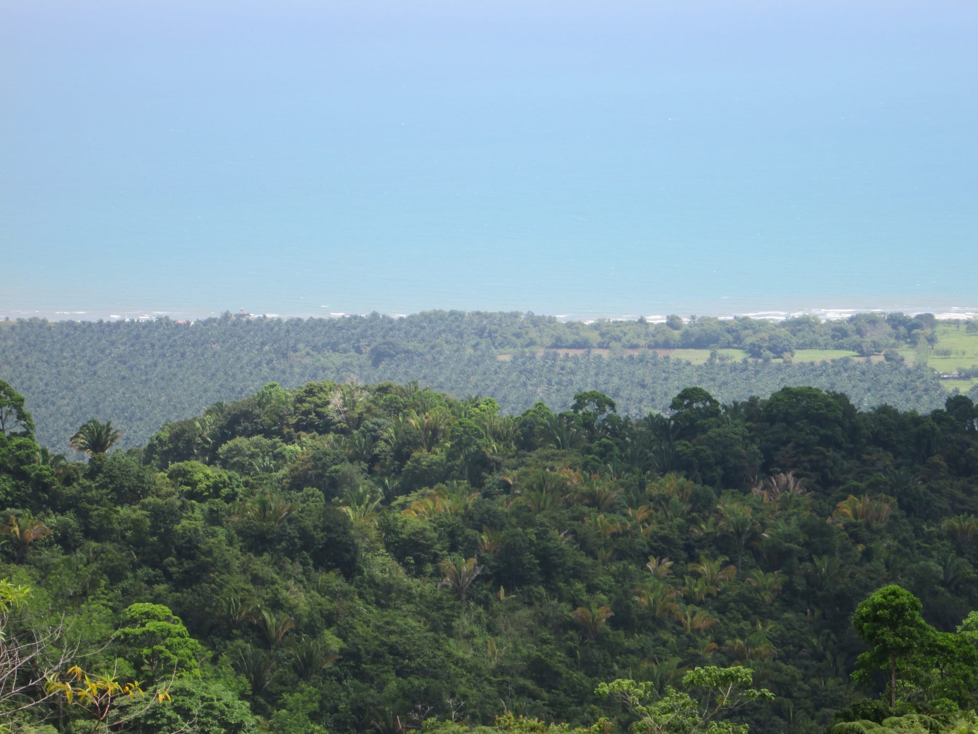 View of the Caribbean Coast from the middle plateau, Rancho Vista De Mar