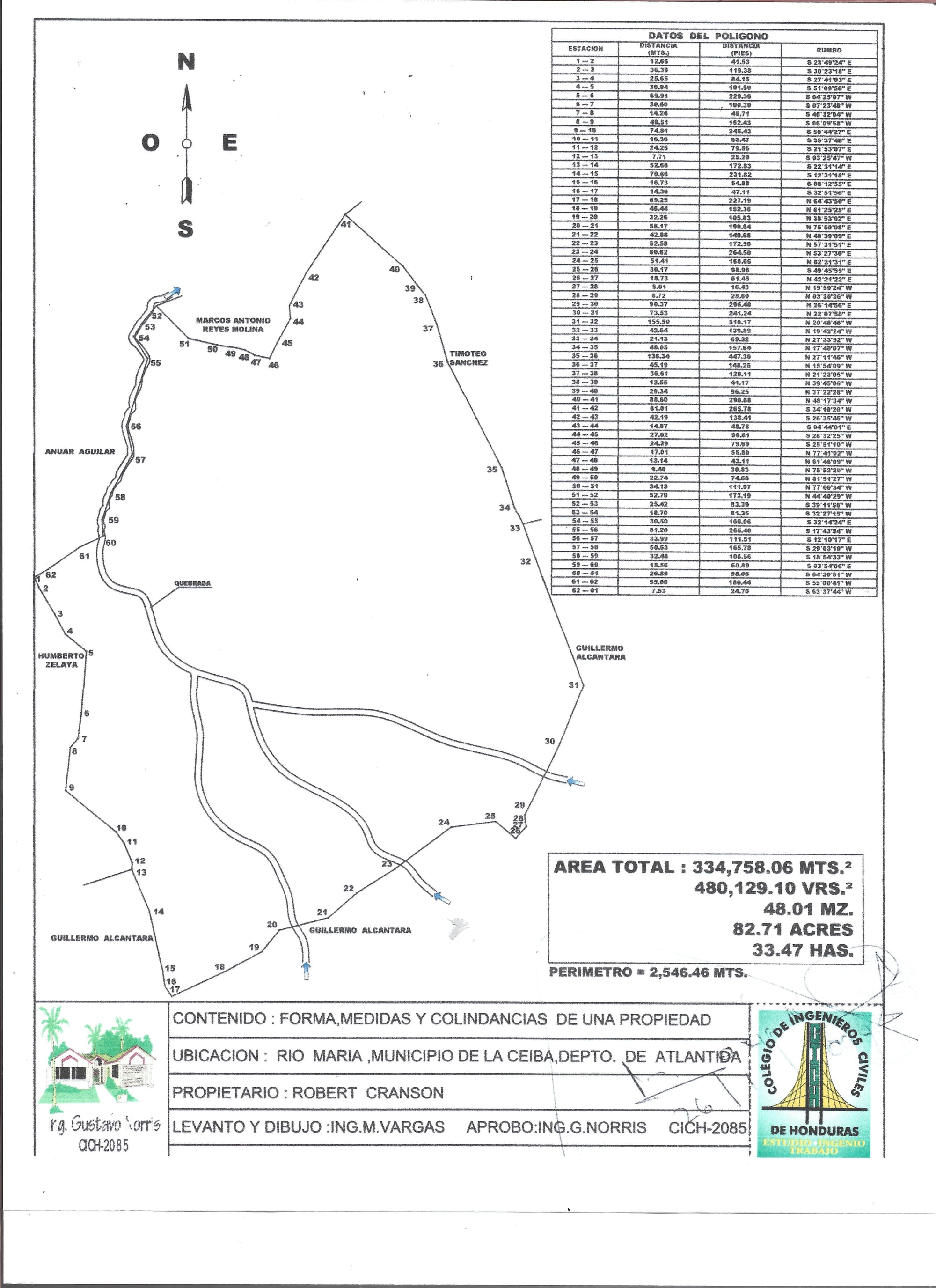 Map of Rancho Vista De Mar, La Ceiba, Colon, Honduras