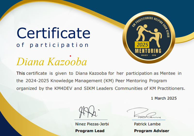 My Reflection: Learning to Keep Knowledge Management Simple and Human-2024–2025 KM Peer Mentoring Program