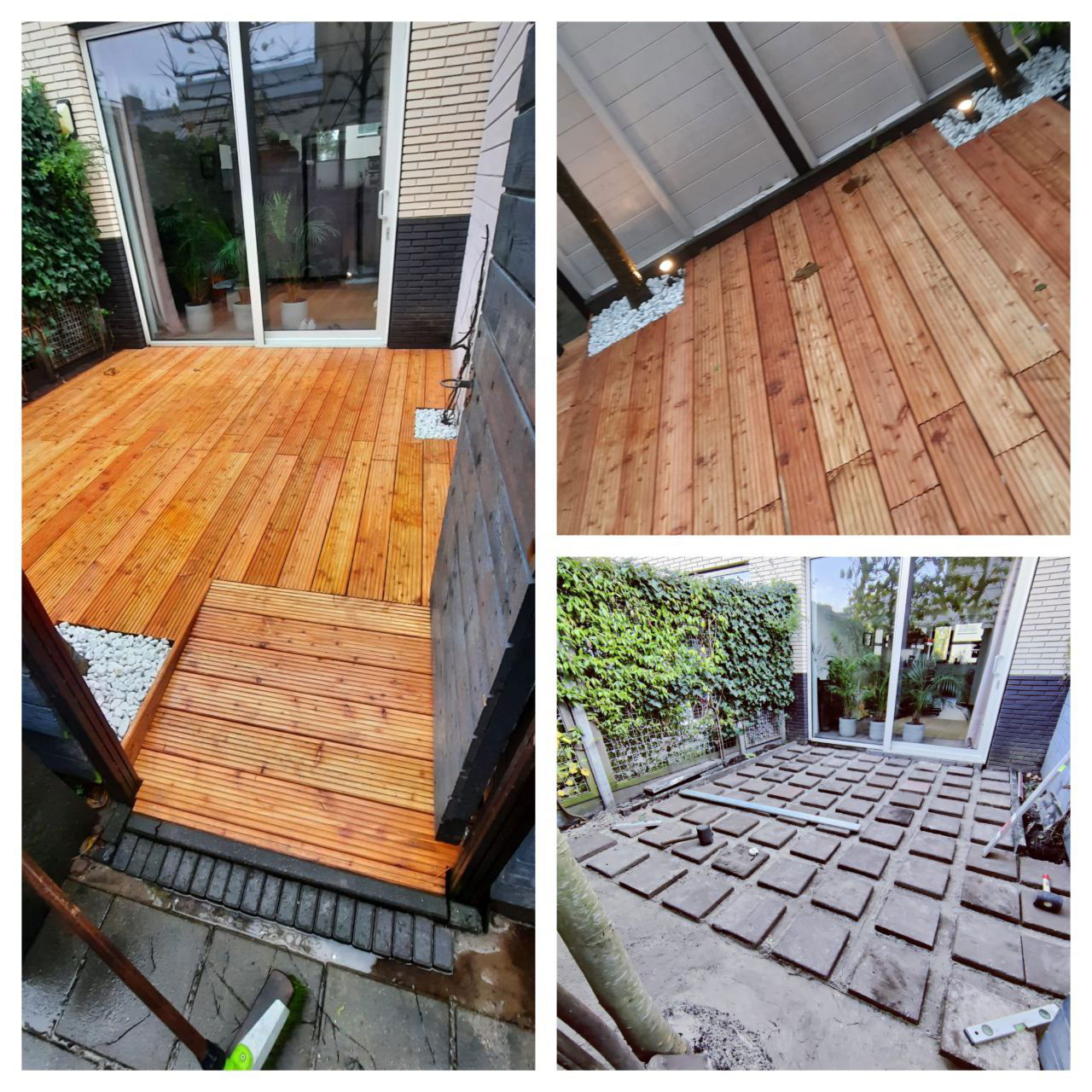 Houten terrassen en kunstmatige terrassen