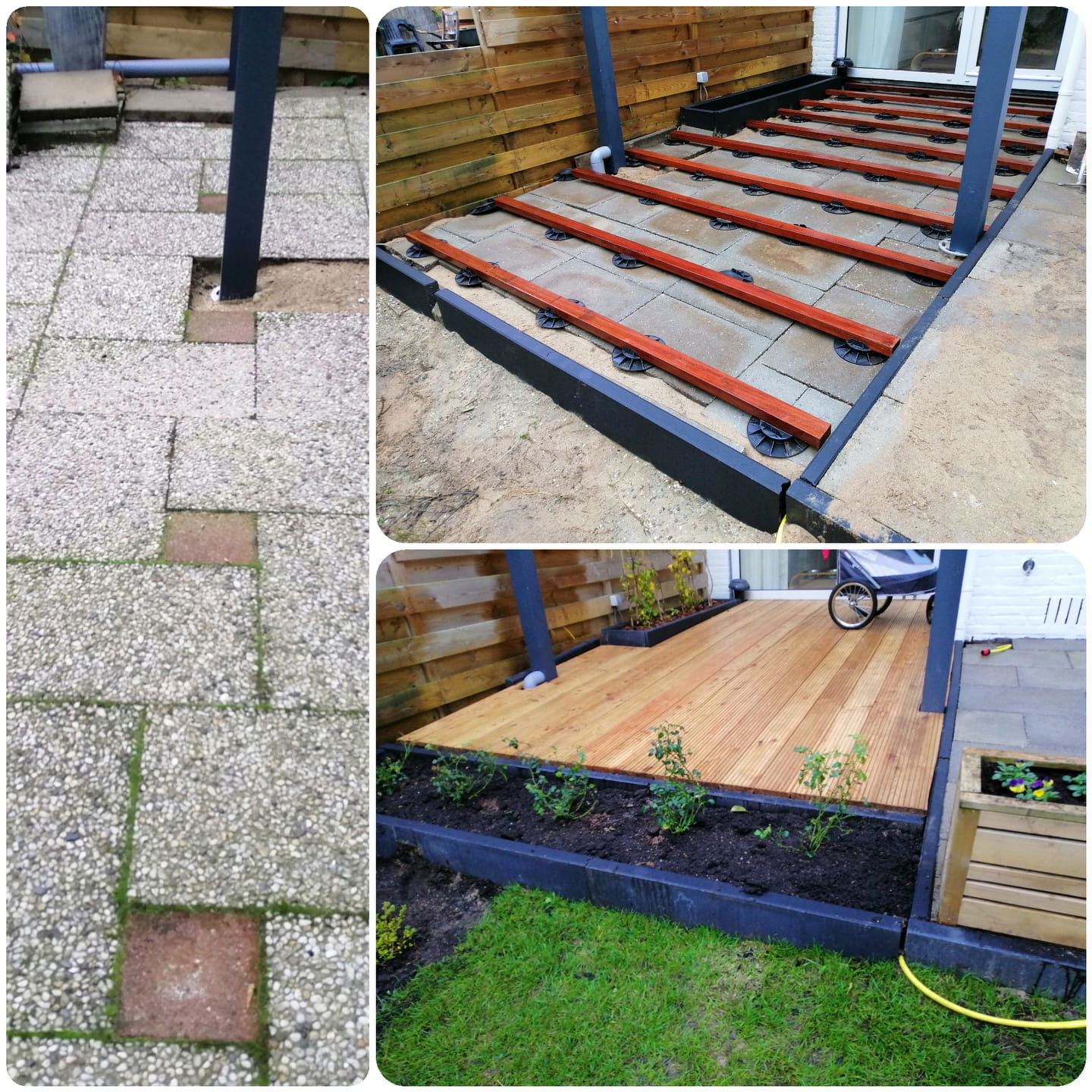 Houten terrassen en kunstmatige terrassen